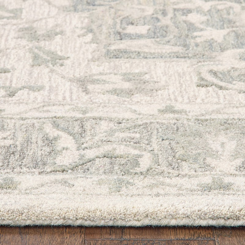 LR Home Modern Traditions Rug — Sea Green / Gray