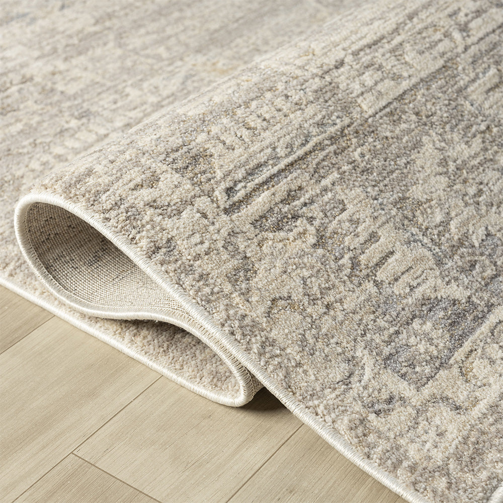 LR Home Monaco Rug — Beige/Stone Blue