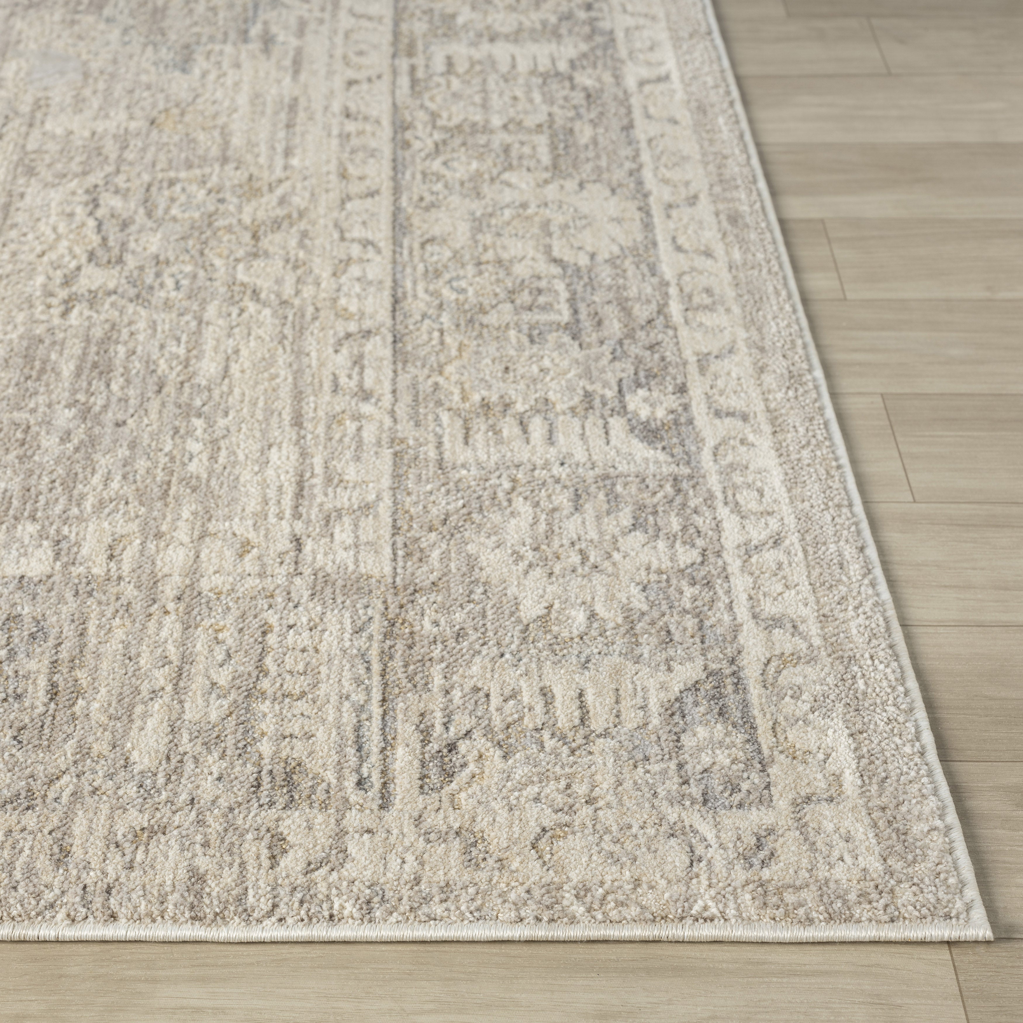 LR Home Monaco Rug — Beige/Stone Blue