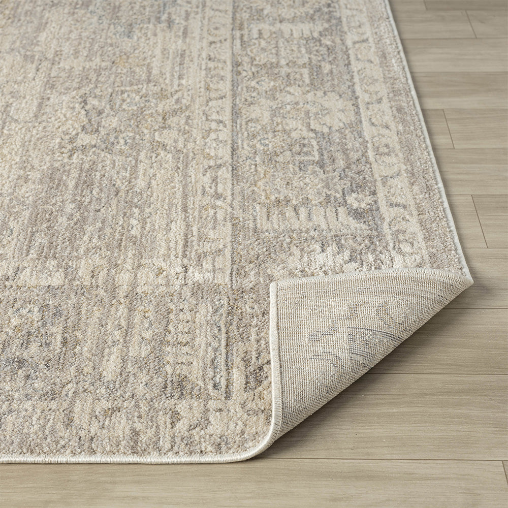 LR Home Monaco Rug — Beige/Stone Blue