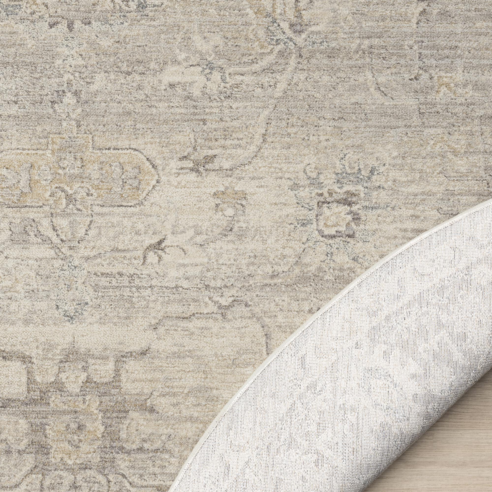 LR Home Monaco Rug — Beige/Stone Blue