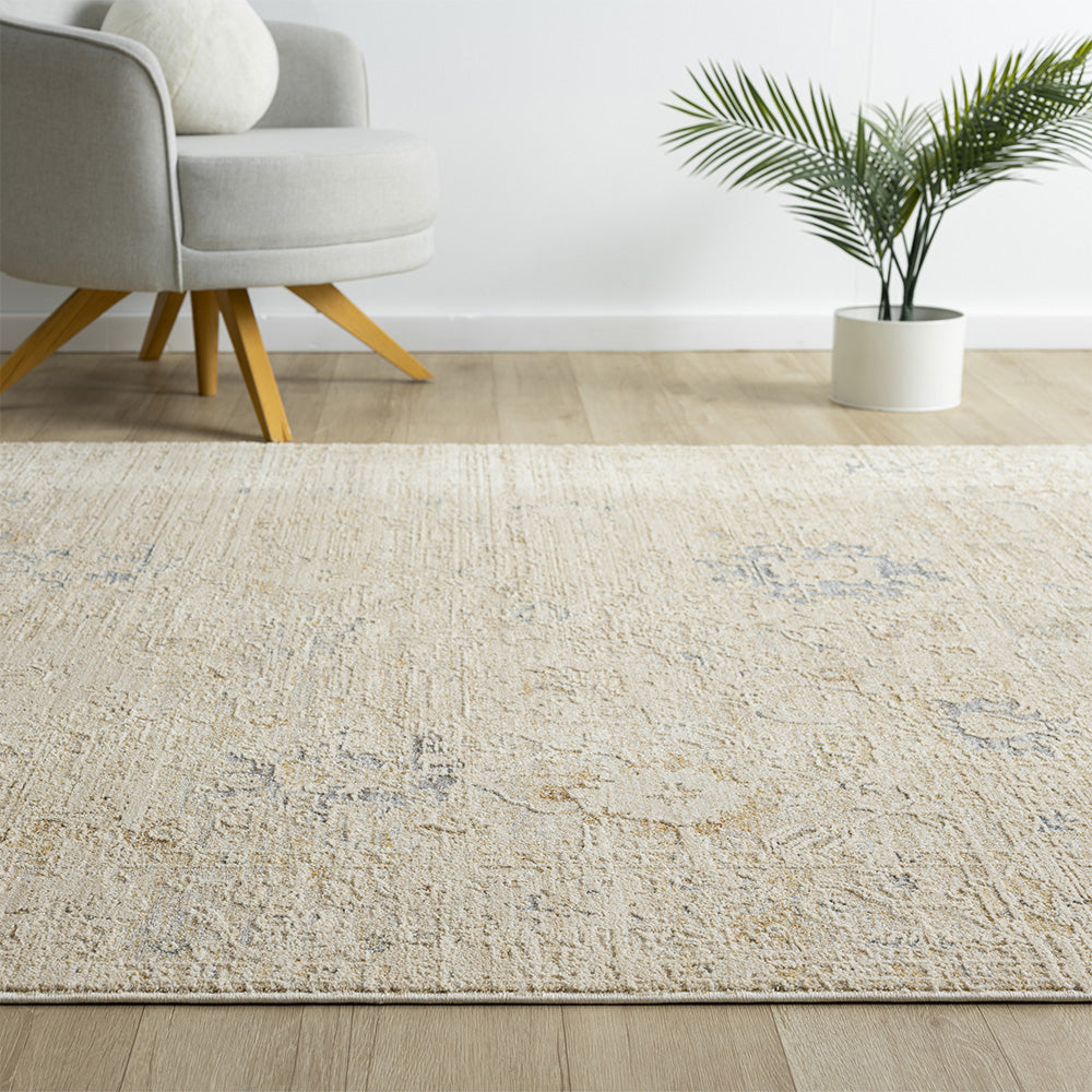LR Home Monaco Rug — Beige / Ivory