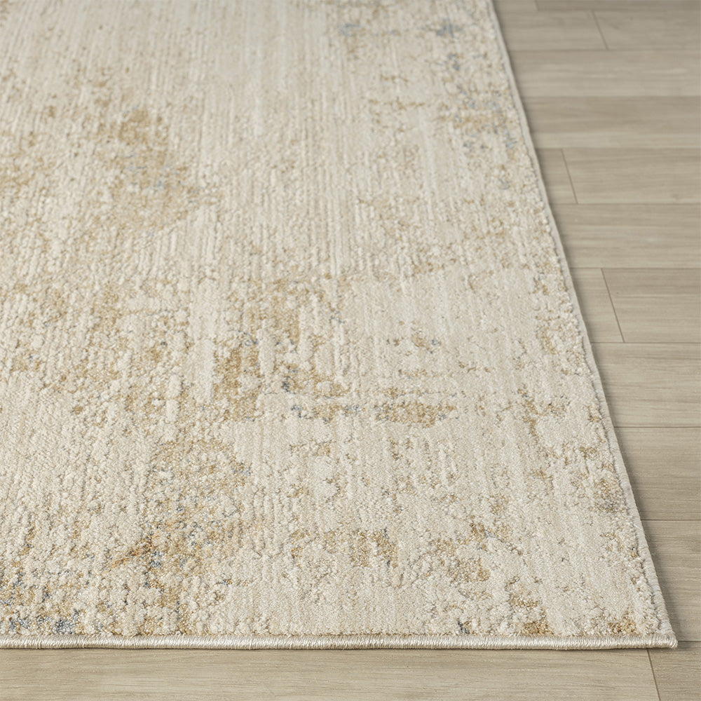 LR Home Monaco Rug — Beige/Stone Blue