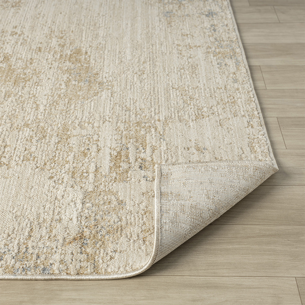 LR Home Monaco Rug — Beige/Stone Blue