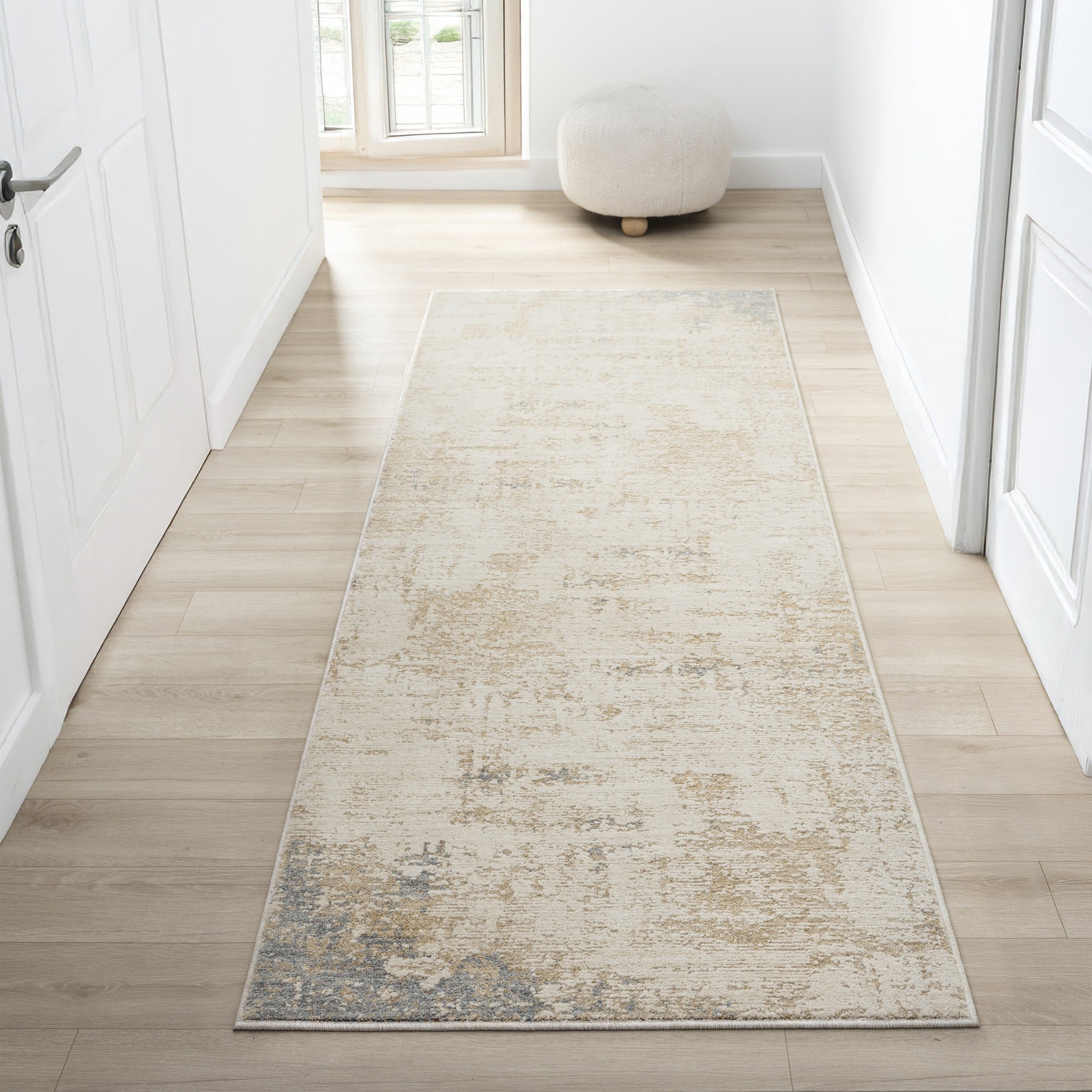 LR Home Monaco Rug — Beige/Stone Blue