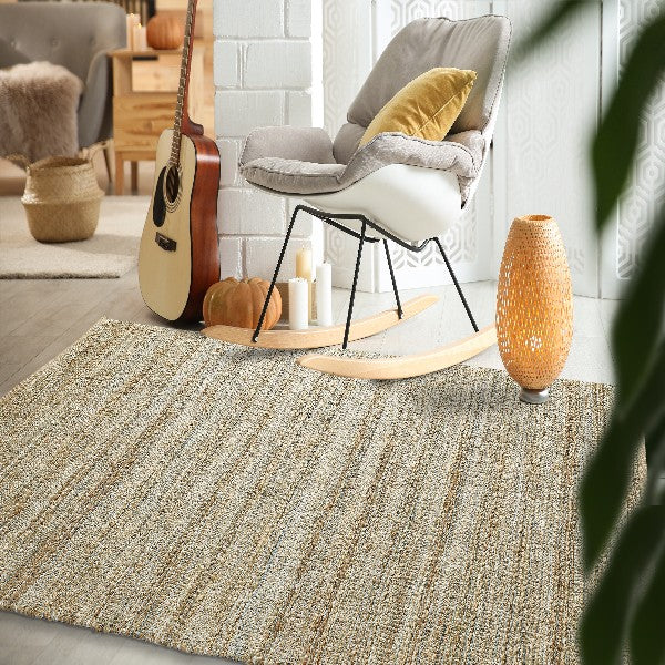 LR Home Naturals Rug — Spa Blue