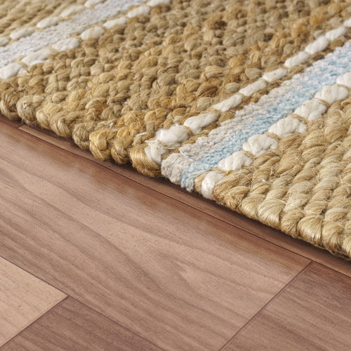 LR Home Naturals Rug — Spa Blue