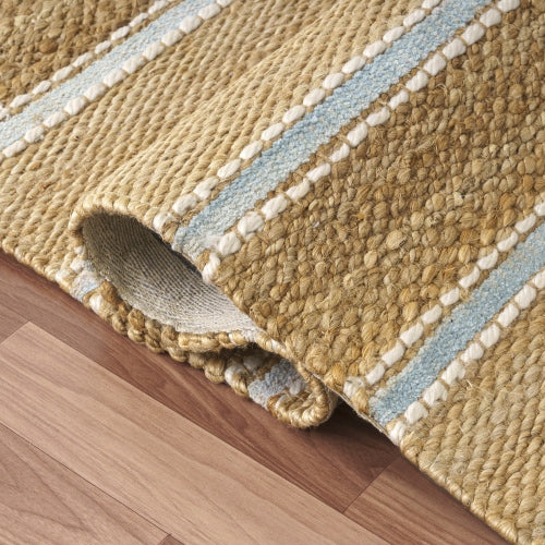 LR Home Naturals Rug — Spa Blue