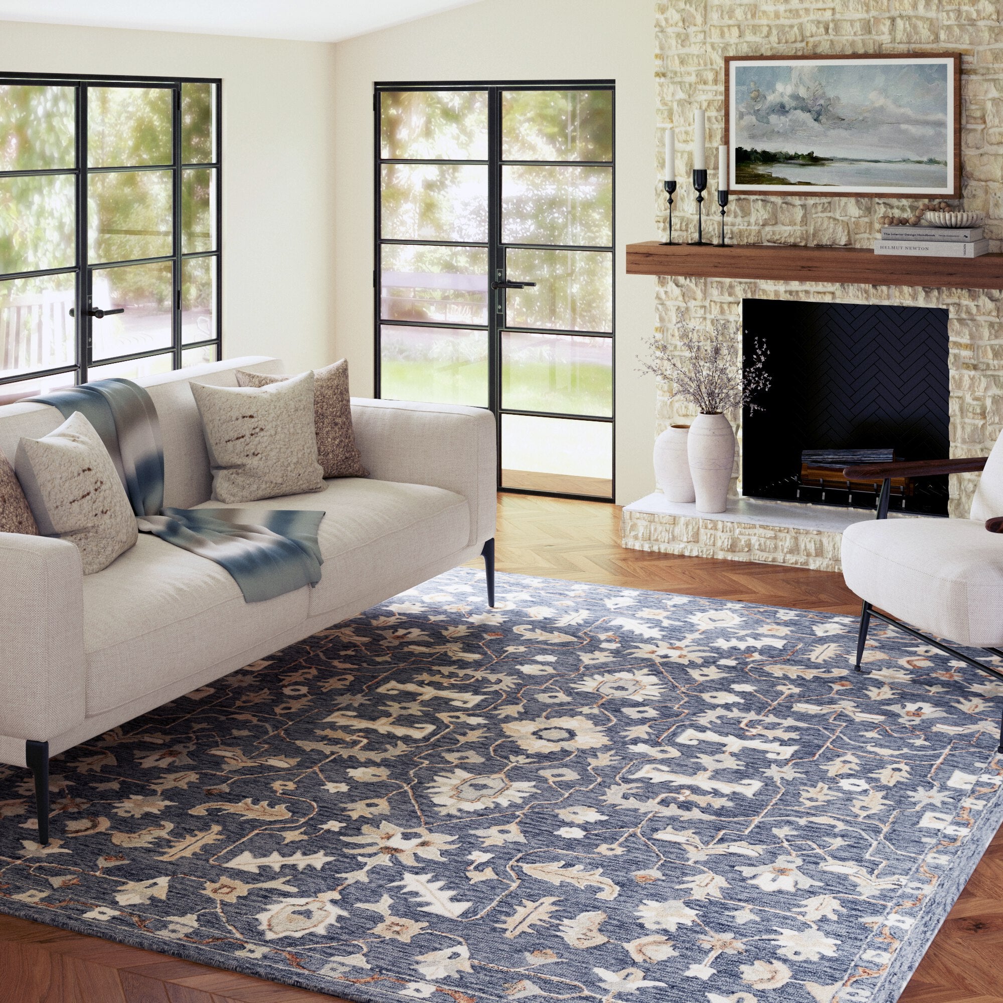 LR Home Pallor Rug — Blue / Green