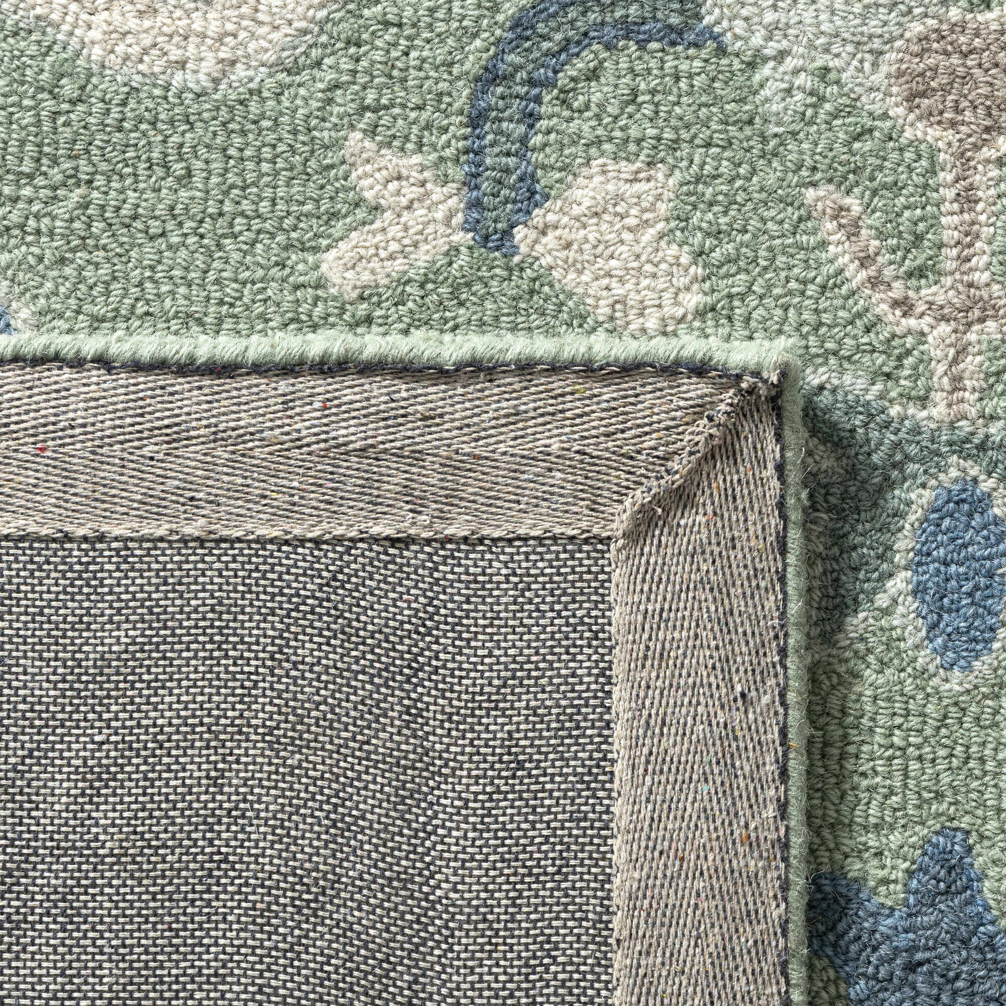 LR Home Pallor Rug — Green / Cream