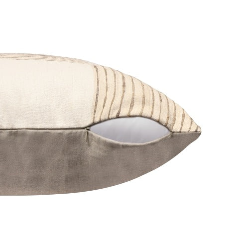 LR Home Linen & Silk Pillow — Natural / Ivory