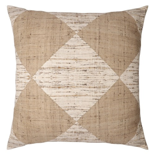LR Home Linen & Silk Pillow — NATURAL/CREAM