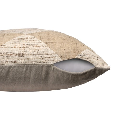 LR Home Linen & Silk Pillow — NATURAL/CREAM