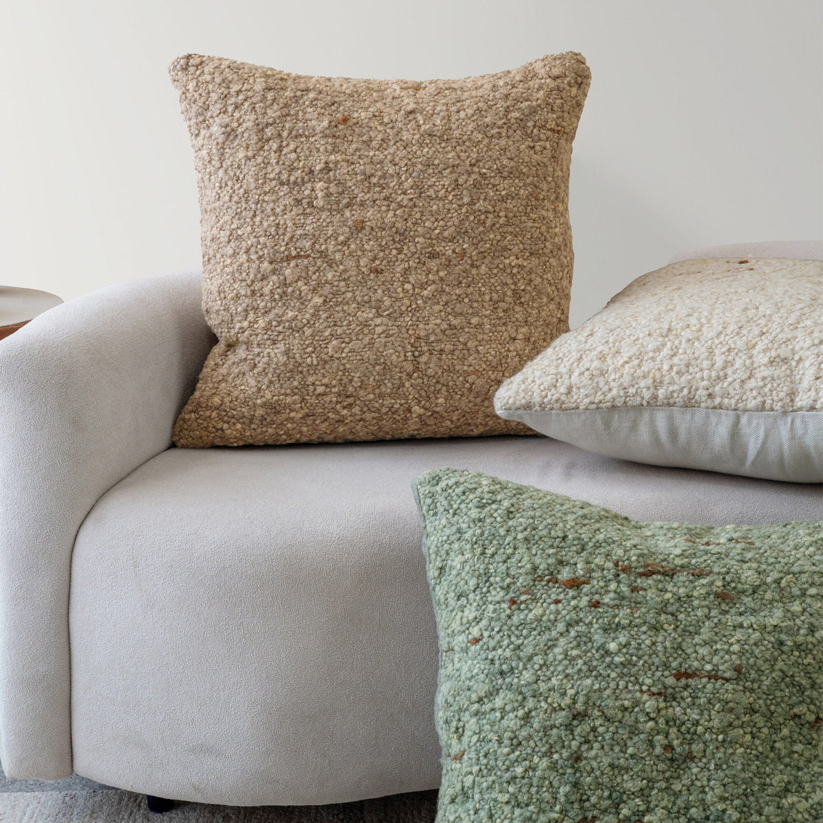 LR Home Serra Pillow — Brown / Beige