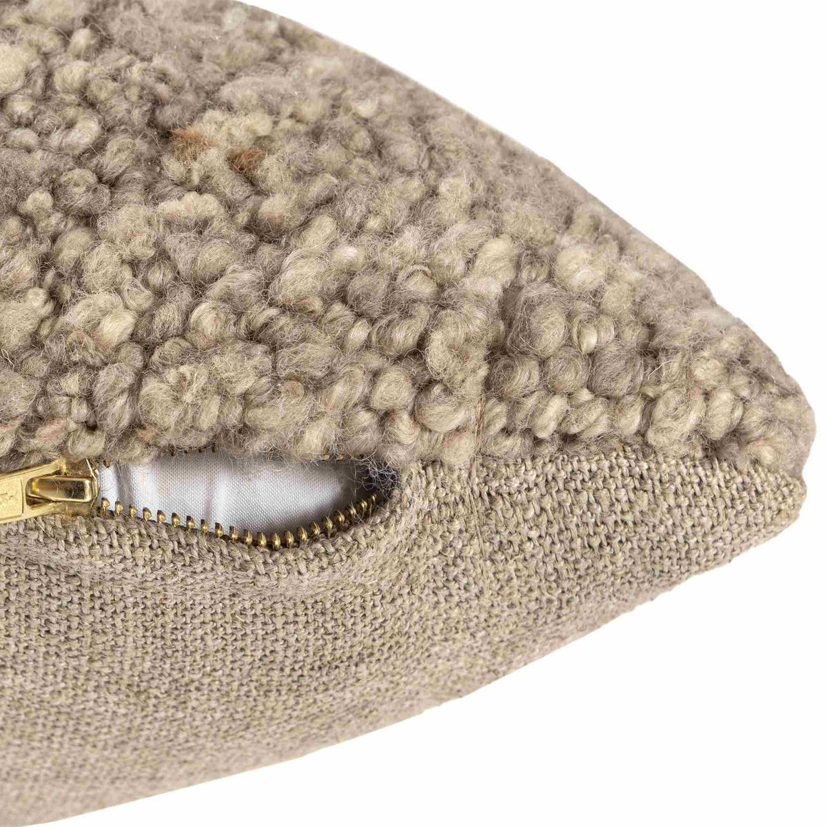 LR Home Serra Pillow — Brown / Beige