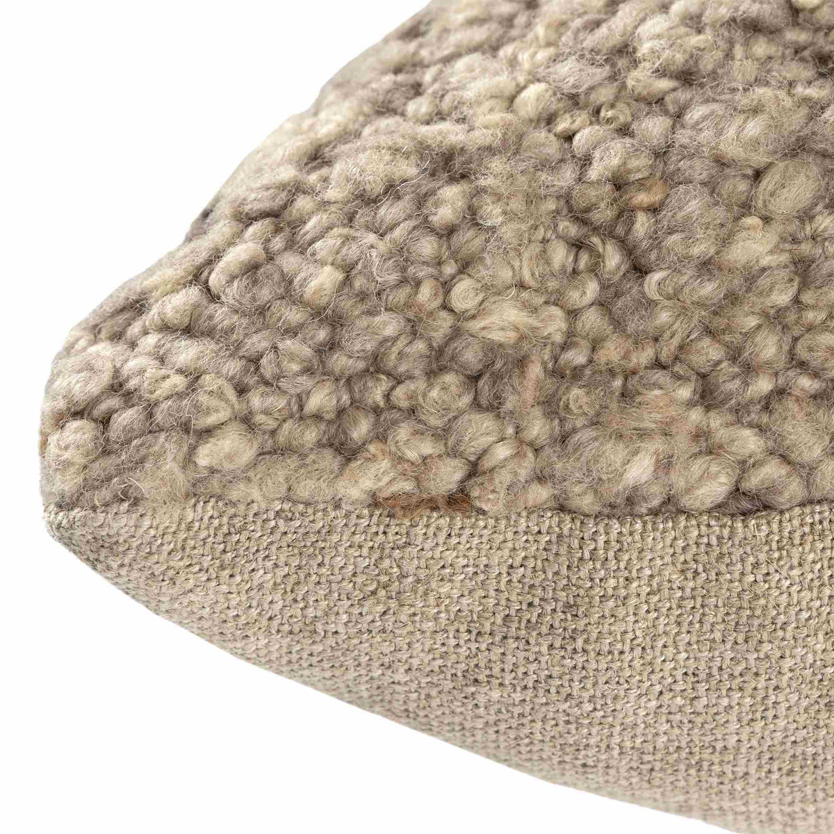 LR Home Serra Pillow — Brown / Beige