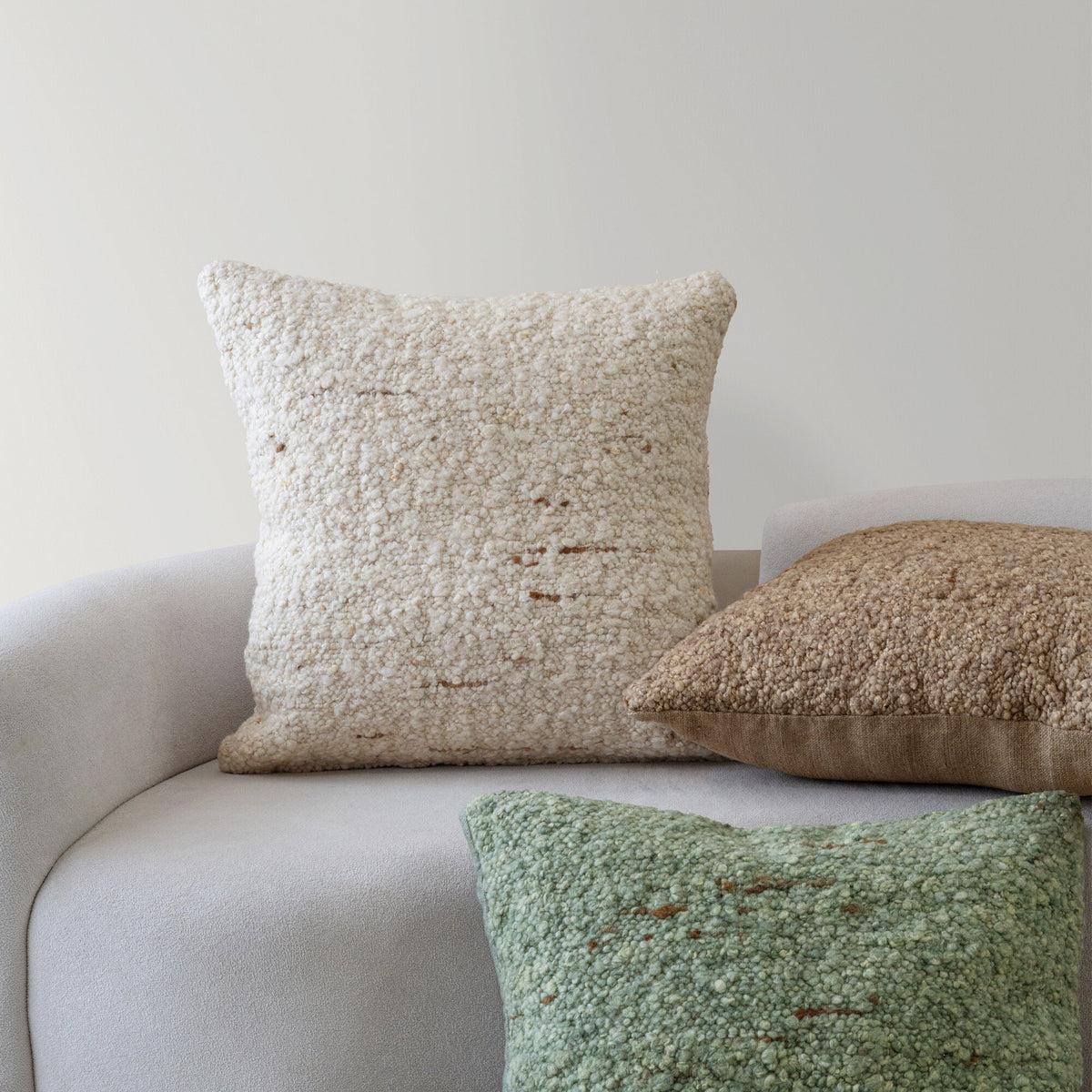 LR Home Serra Pillow — Ivory / Beige