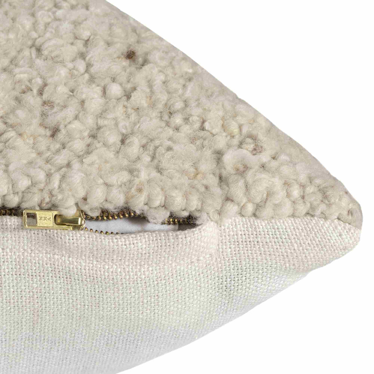 LR Home Serra Pillow — Ivory / Beige