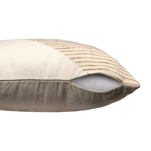 LR Home Linen & Silk Pillow — Natural / Ivory