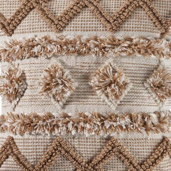 LR Home Homestead Pillow — Beige / White