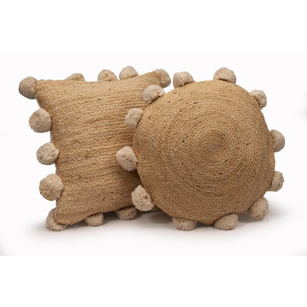 LR Home Pompadour Pillow — Natural