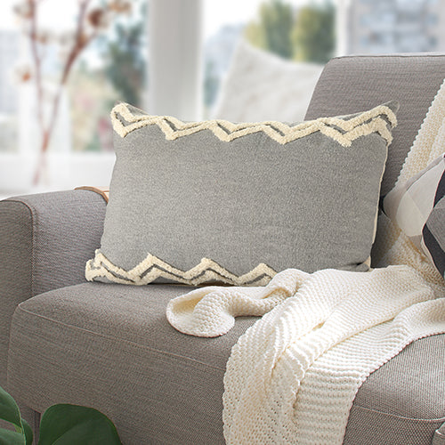 LR Home Rory Pillow — Frost / Gray