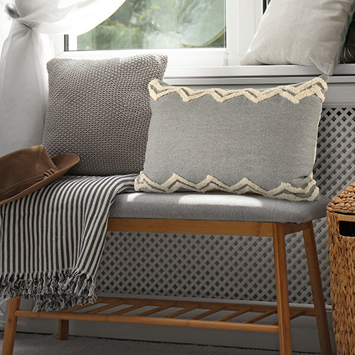 LR Home Rory Pillow — Frost / Gray