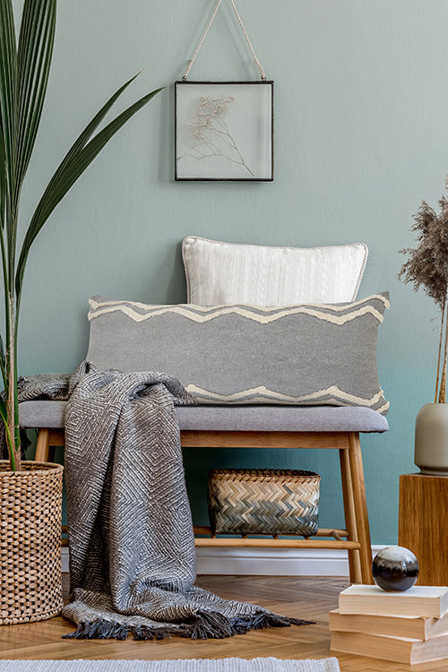 LR Home Rory Pillow — Frost / Gray