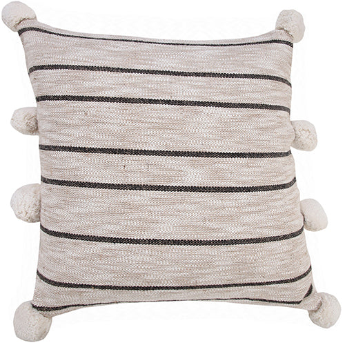 LR Home Pompadour Pillow — Natural / Black