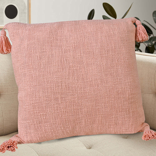 LR Home Insignia Pillow — Coral Pink