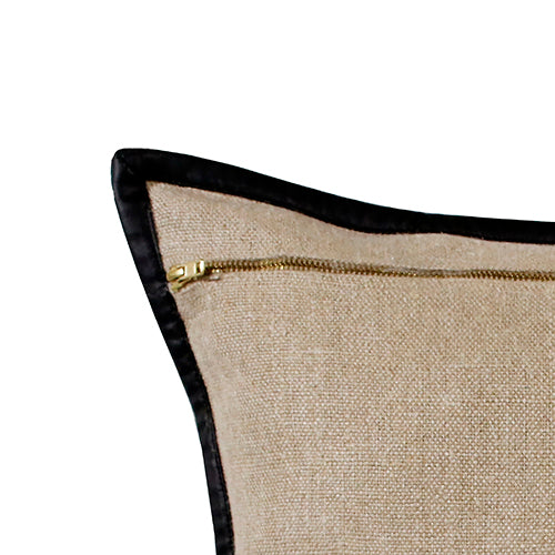 LR Home Estate Pillow — Natural / Black