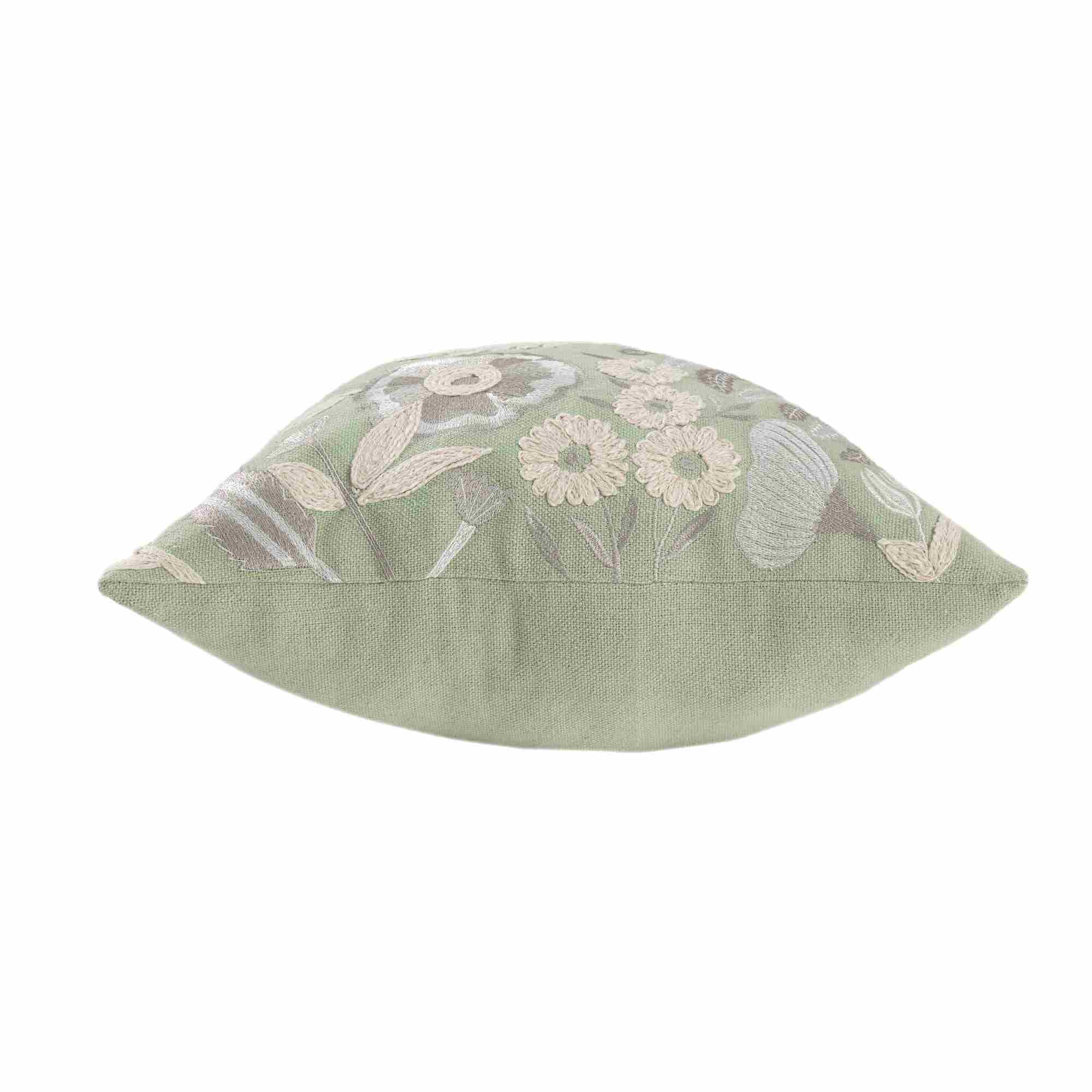 LR Home Woodland Pillow — Green / Ivory