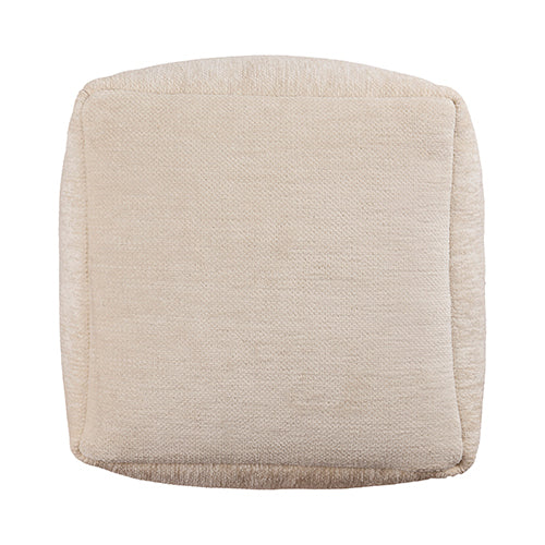 LR Home Taj Pouf — Ivory