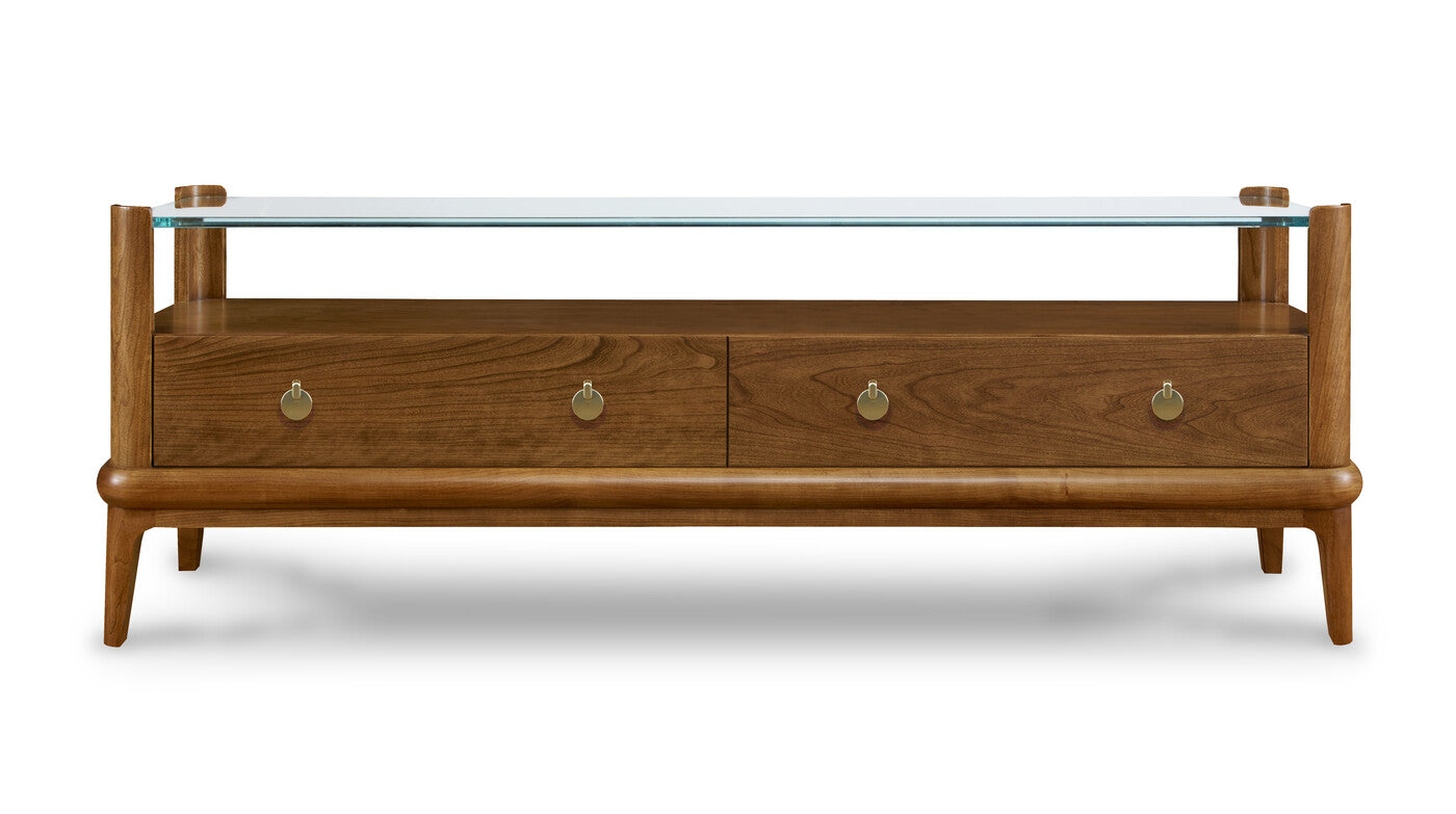 Martine Glass-Top Console Table