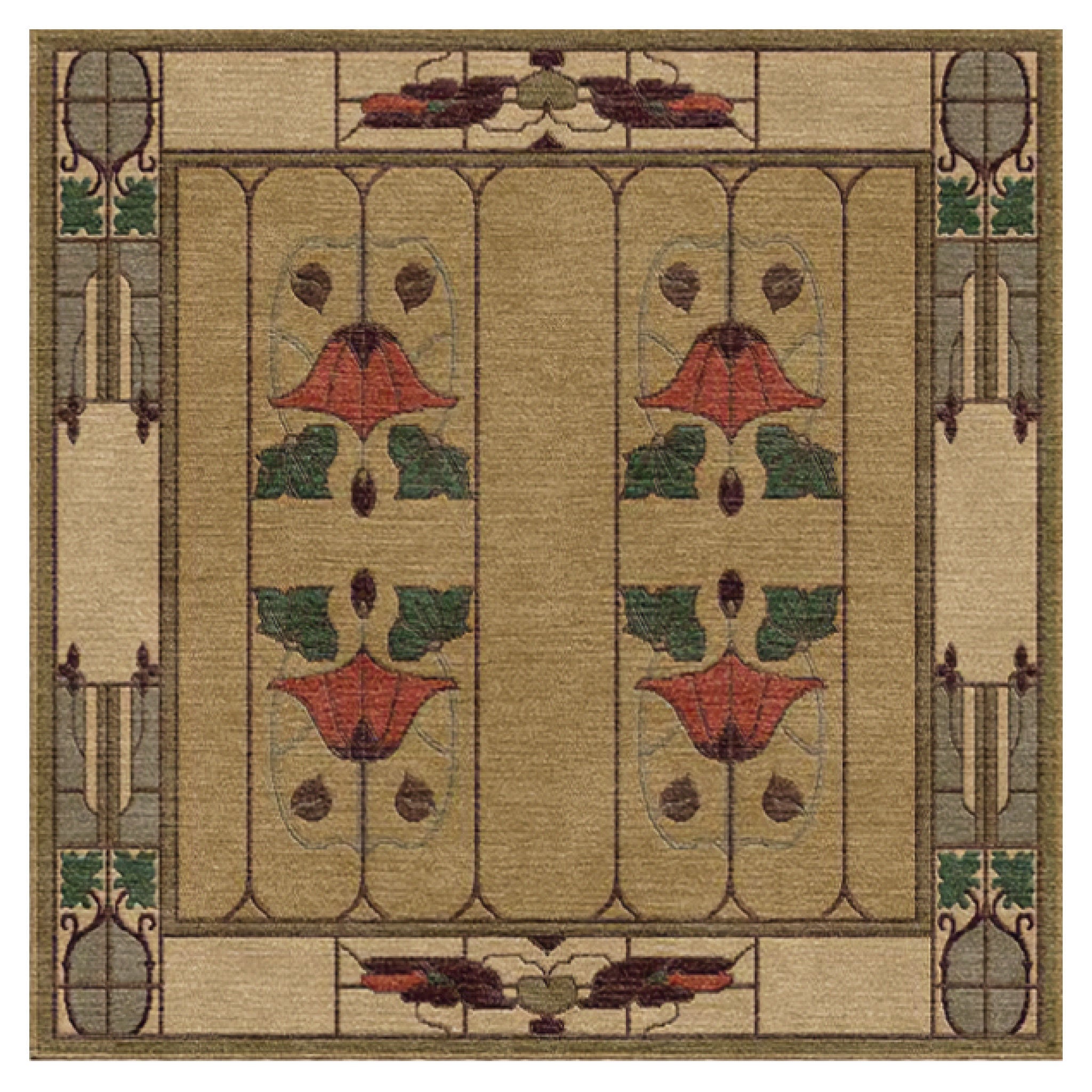 Garden Window Rug, Moss - RU-1525-S8