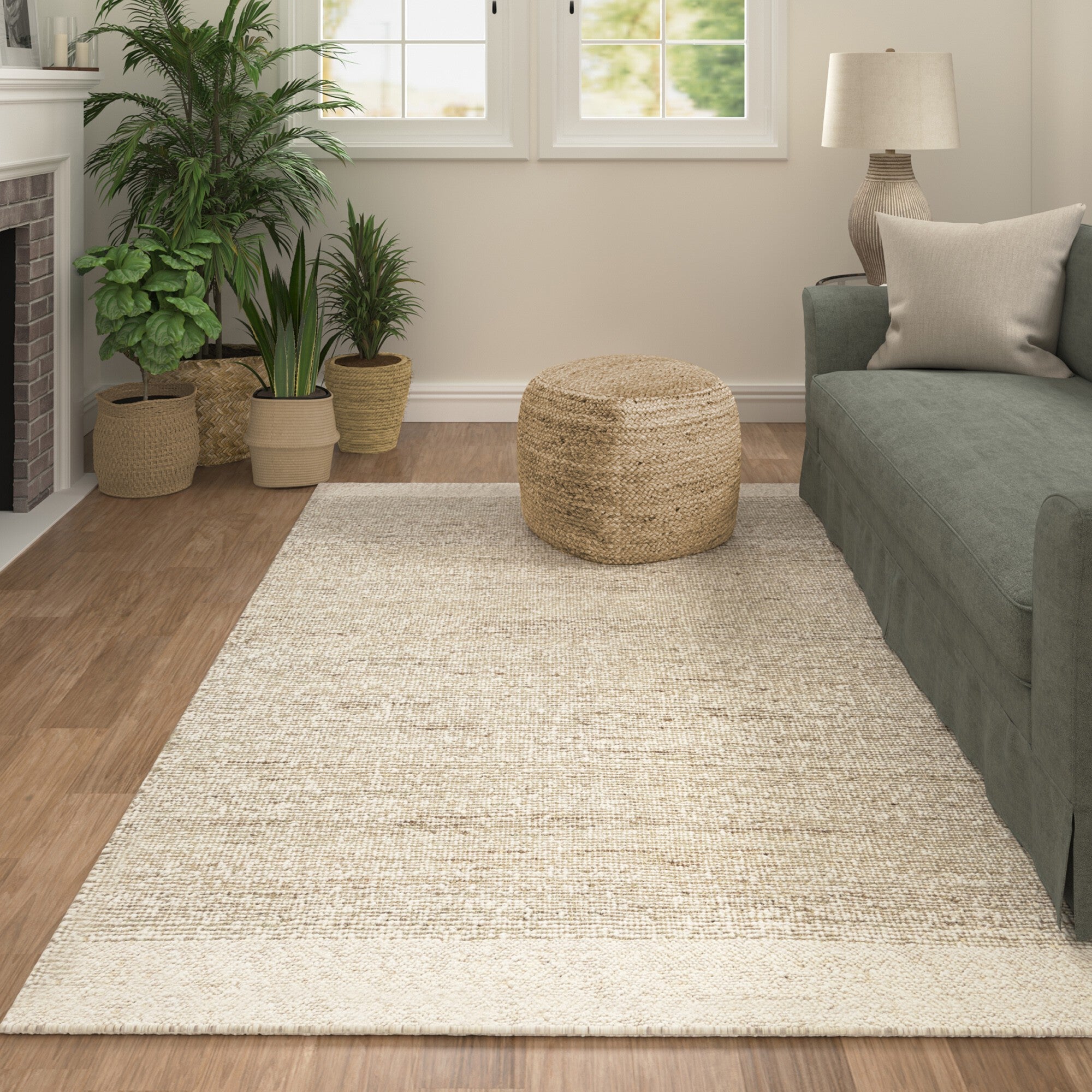 LR Home Savanna Rug — Green / Ivory