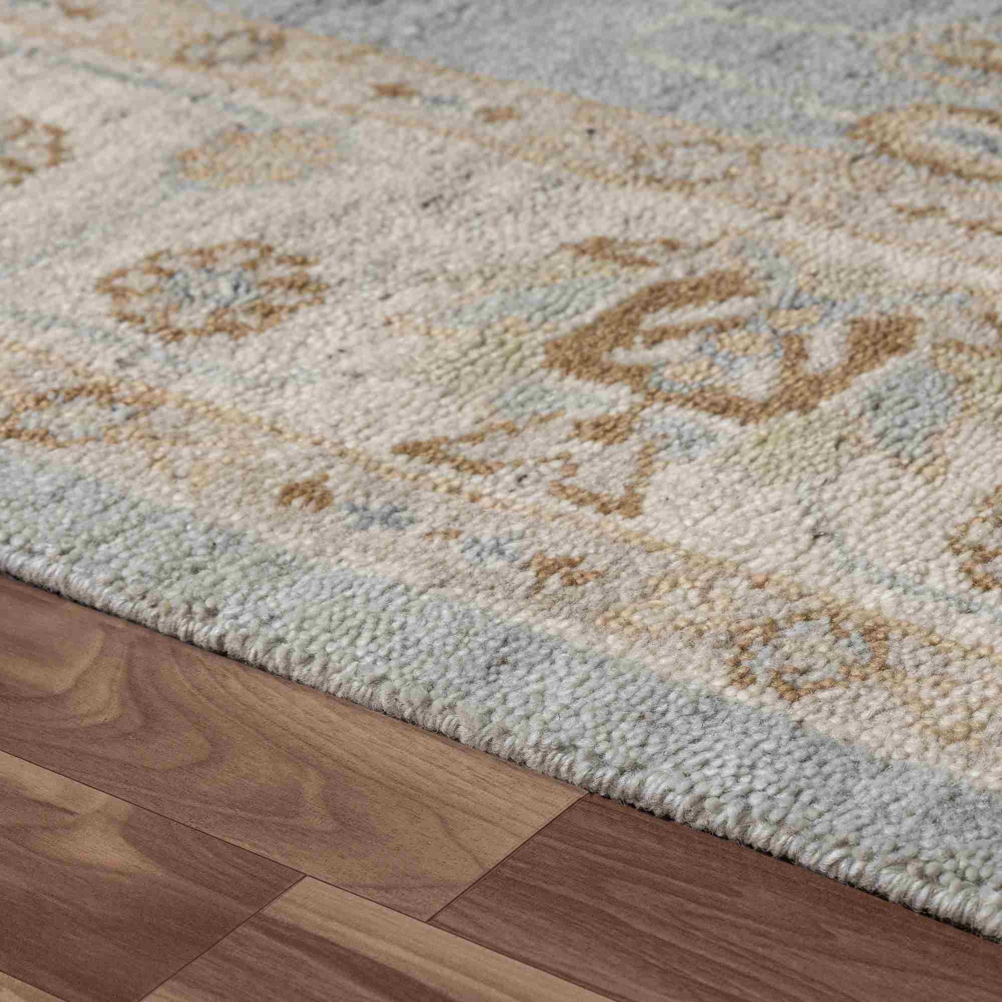 LR Home Senneh Rug — Blue / Ivory