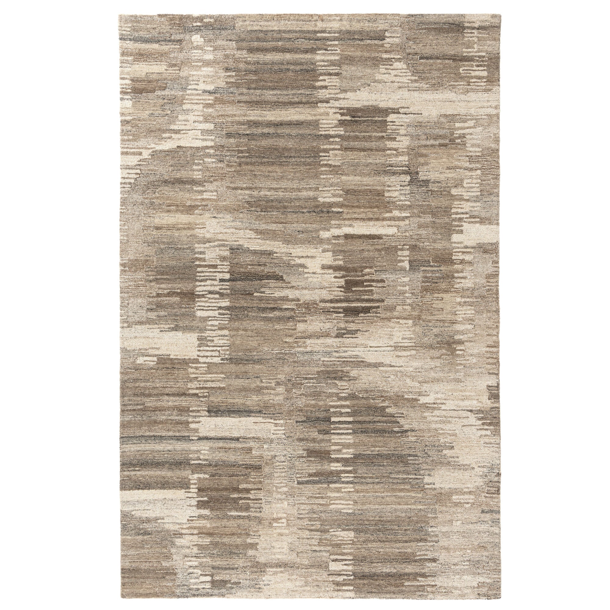 LR Home Stria Rug — Brown / Beige