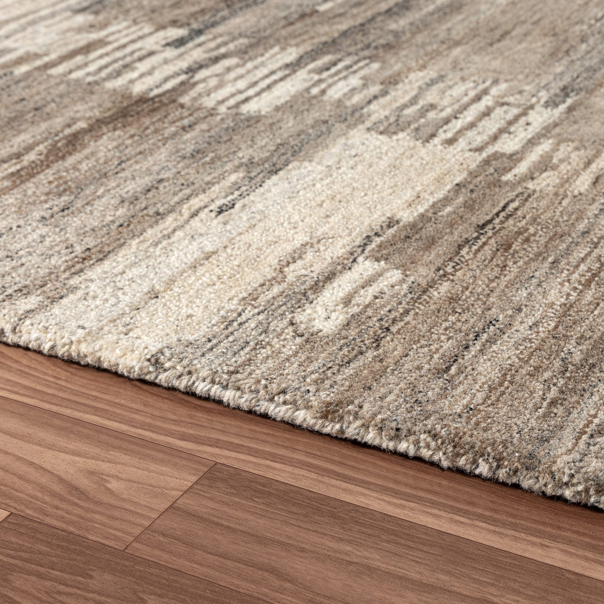 LR Home Stria Rug — Brown / Beige