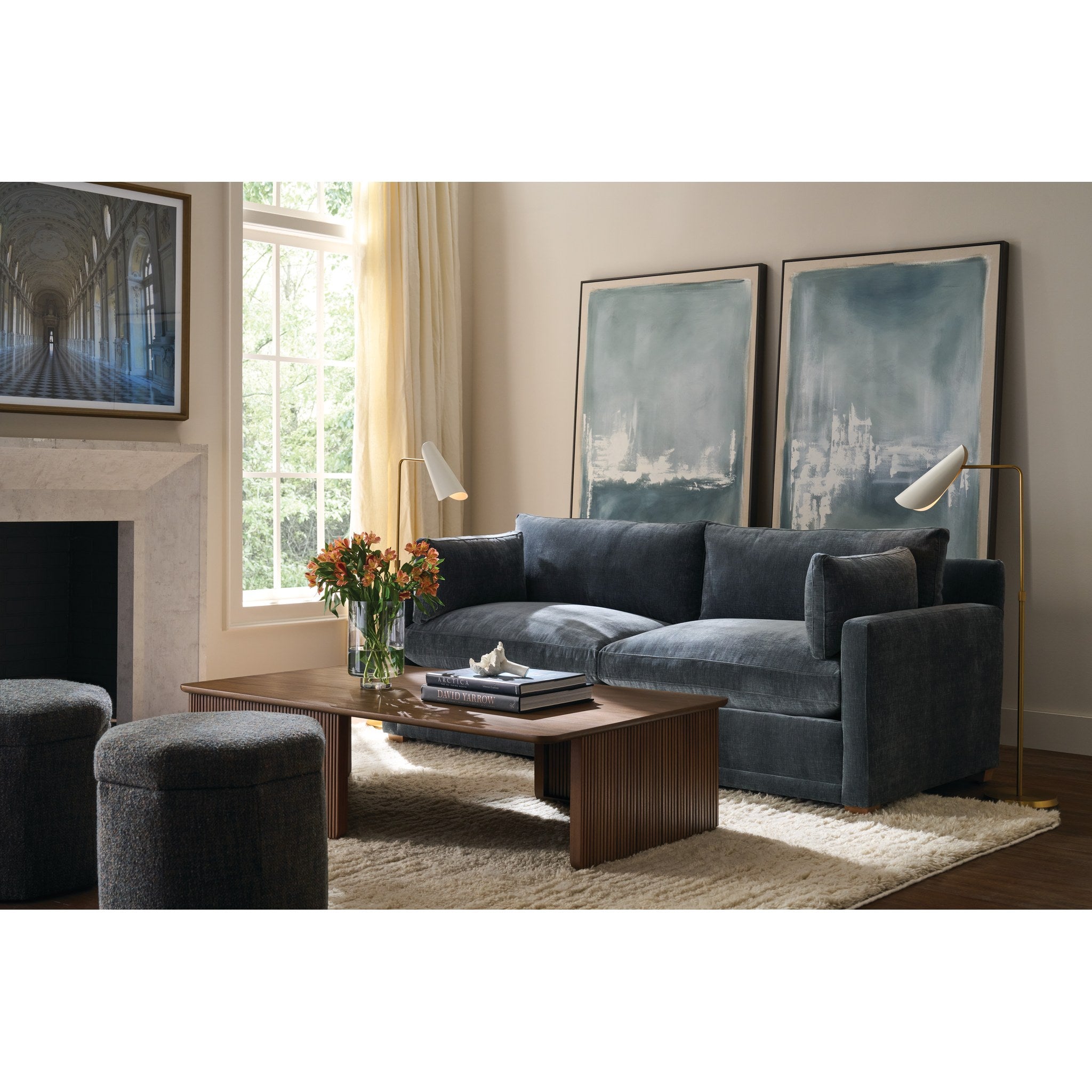 Rowe Furniture Sylvie Sofa — Federal Blue
