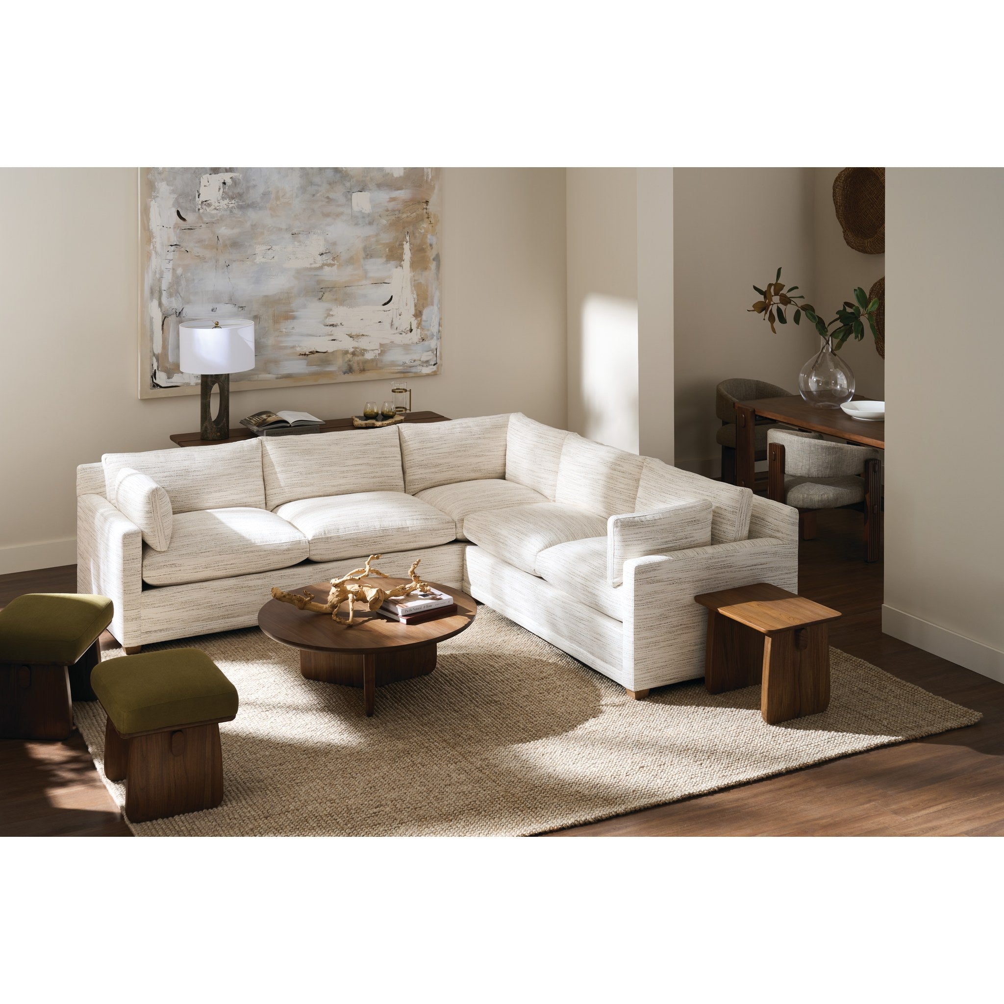 Rowe Furniture Sylvie 2-Piece Sectional — Bone White