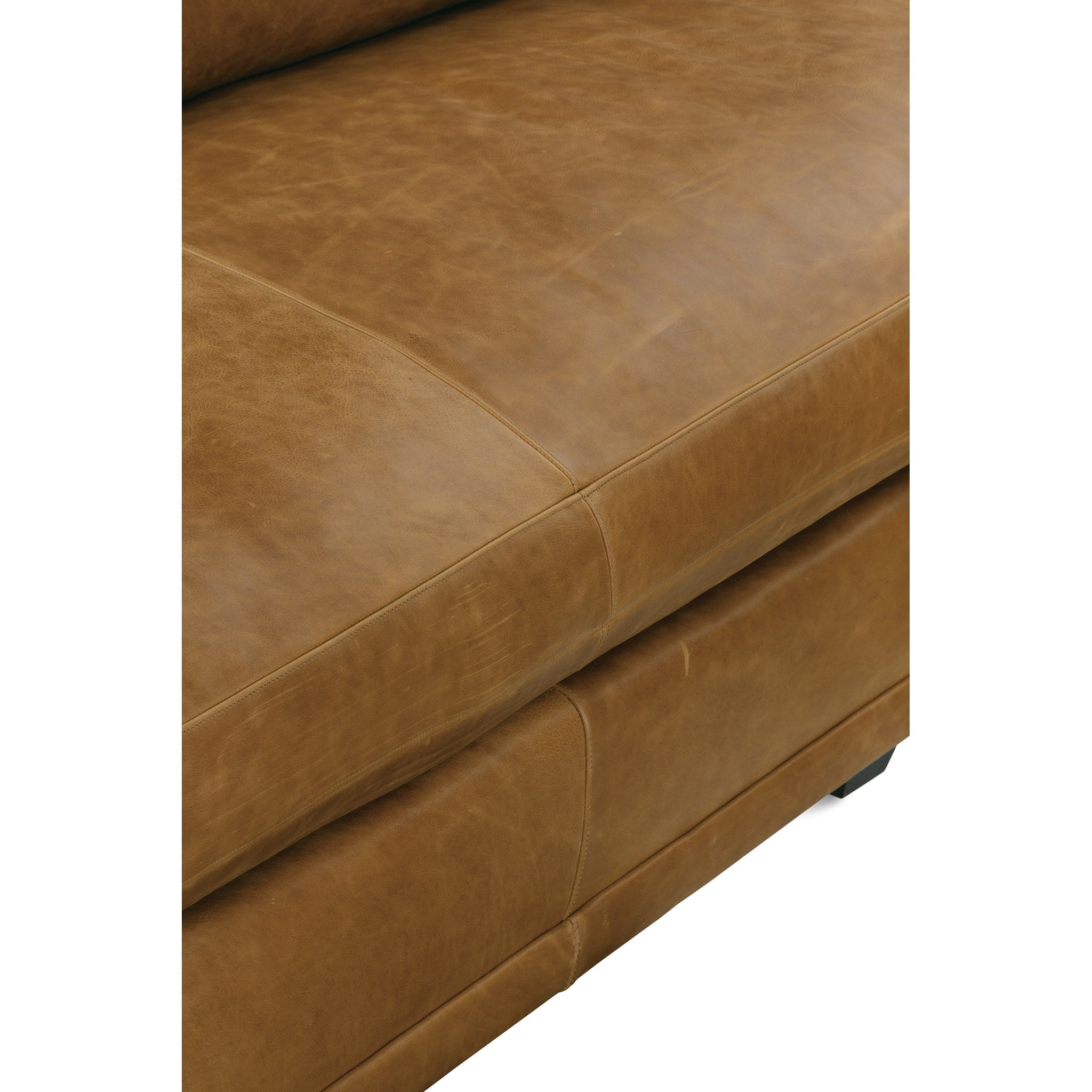 Rowe Furniture Sylvie 2-Piece Leather Sectional — Orange