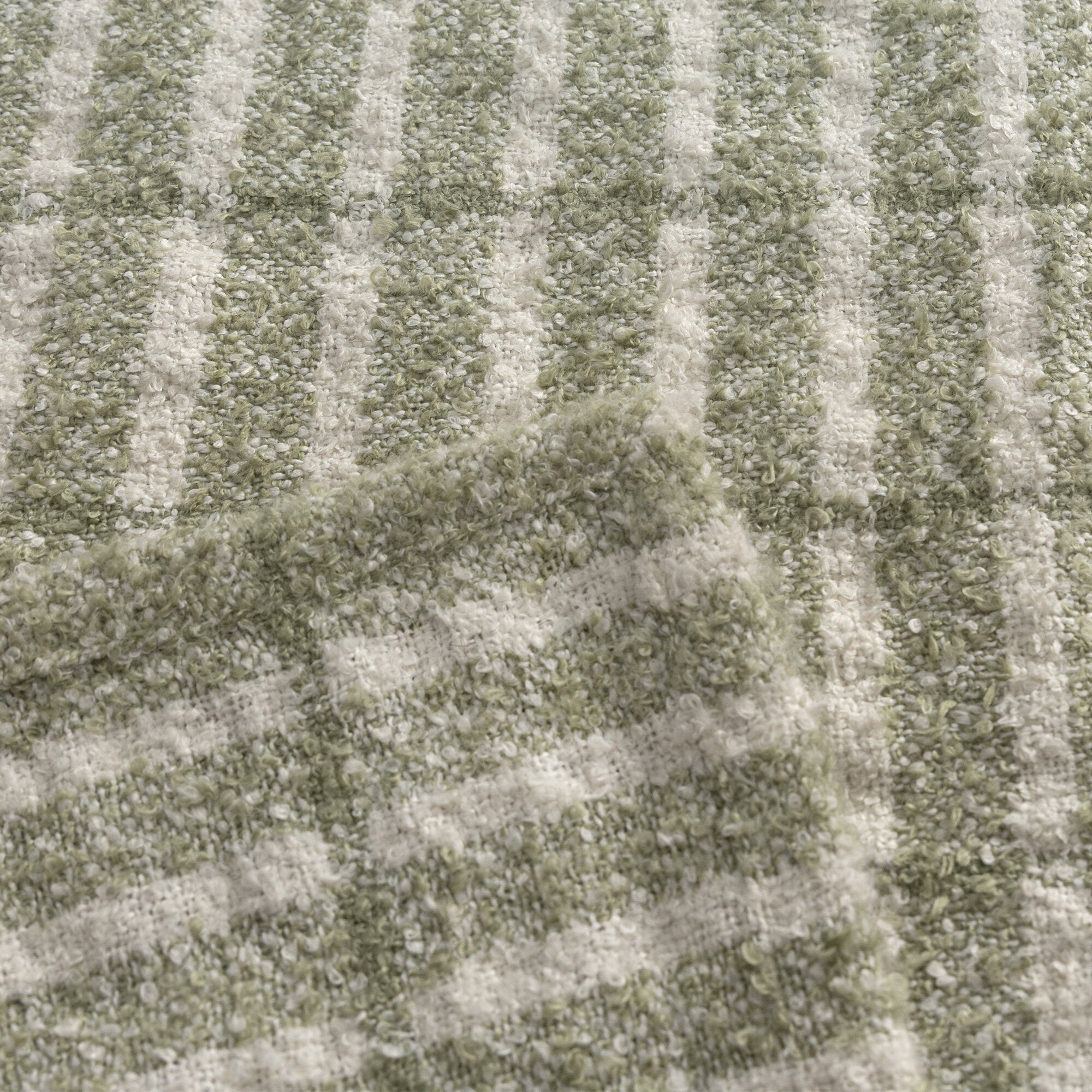 LR Home Lattice Throw — Green / Ivory