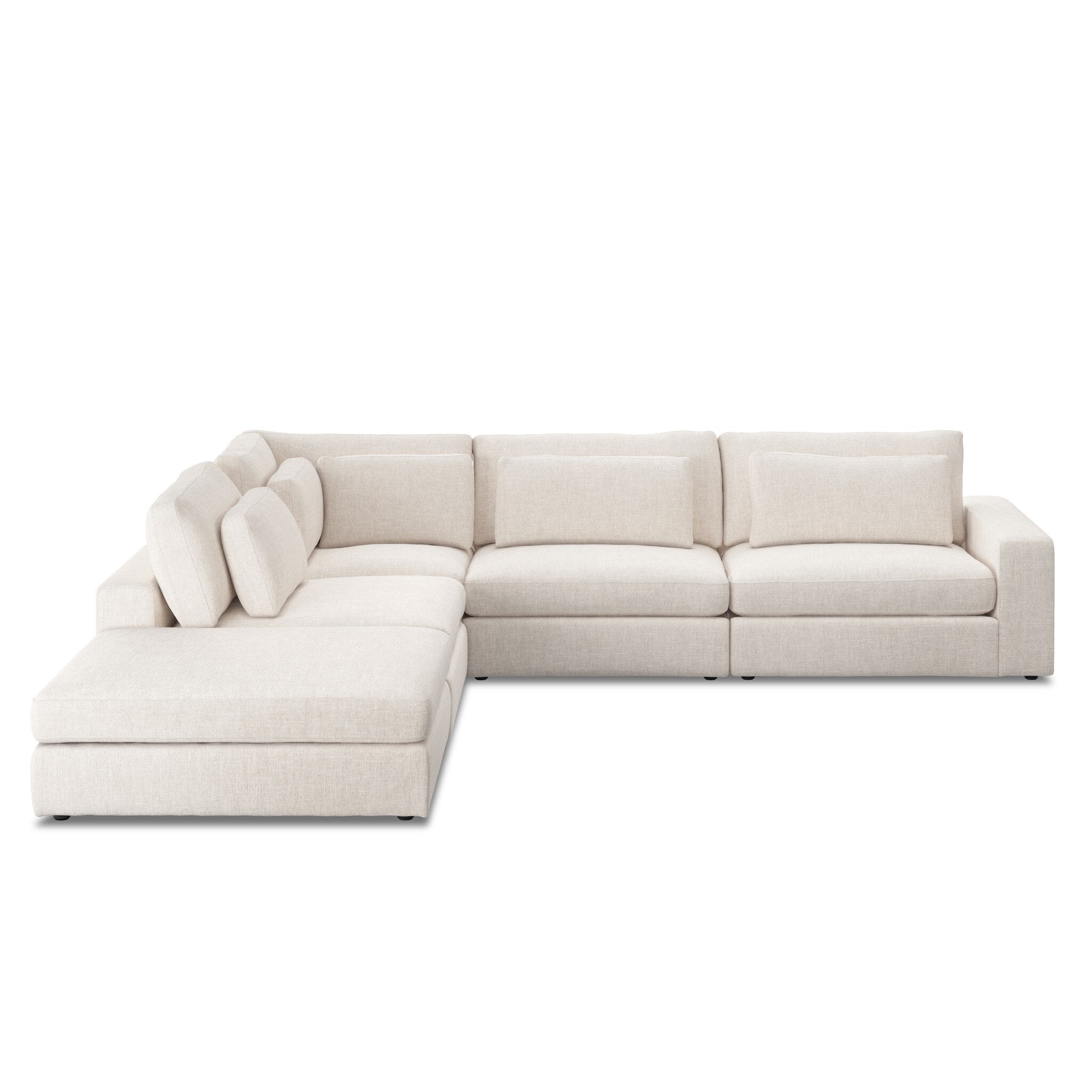 Four Hands Bloor 4-Piece Sectional W/ Ottoman — Essence Natural