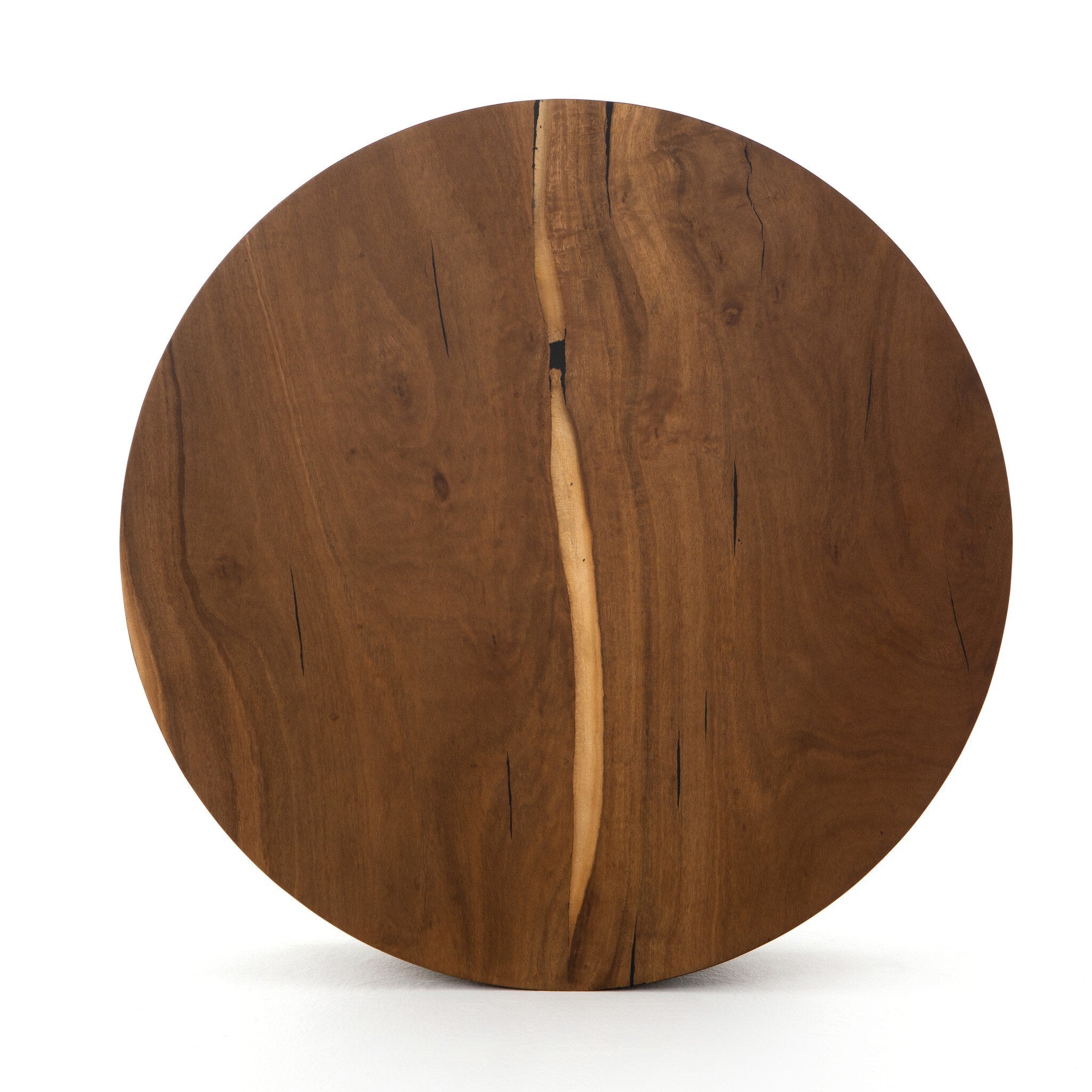 Four Hands Hudson Round Coffee Table — Natural Yukas Resin-Black Pine