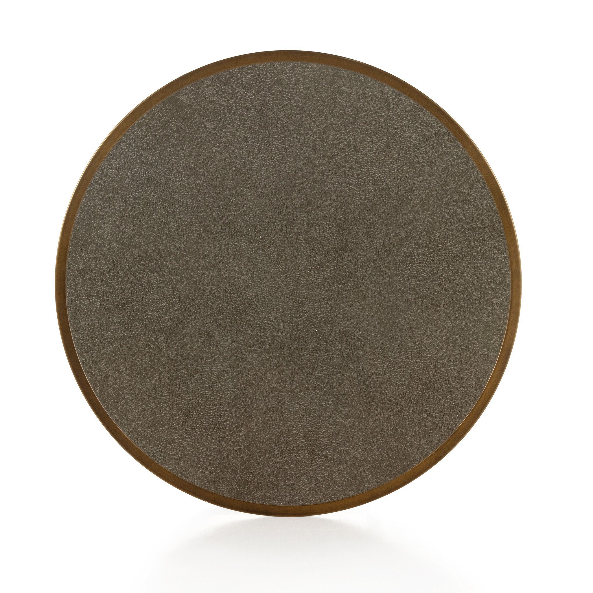 Four Hands Shagreen Nesting Coffee Table — Antique Brass-Grey Shagreen