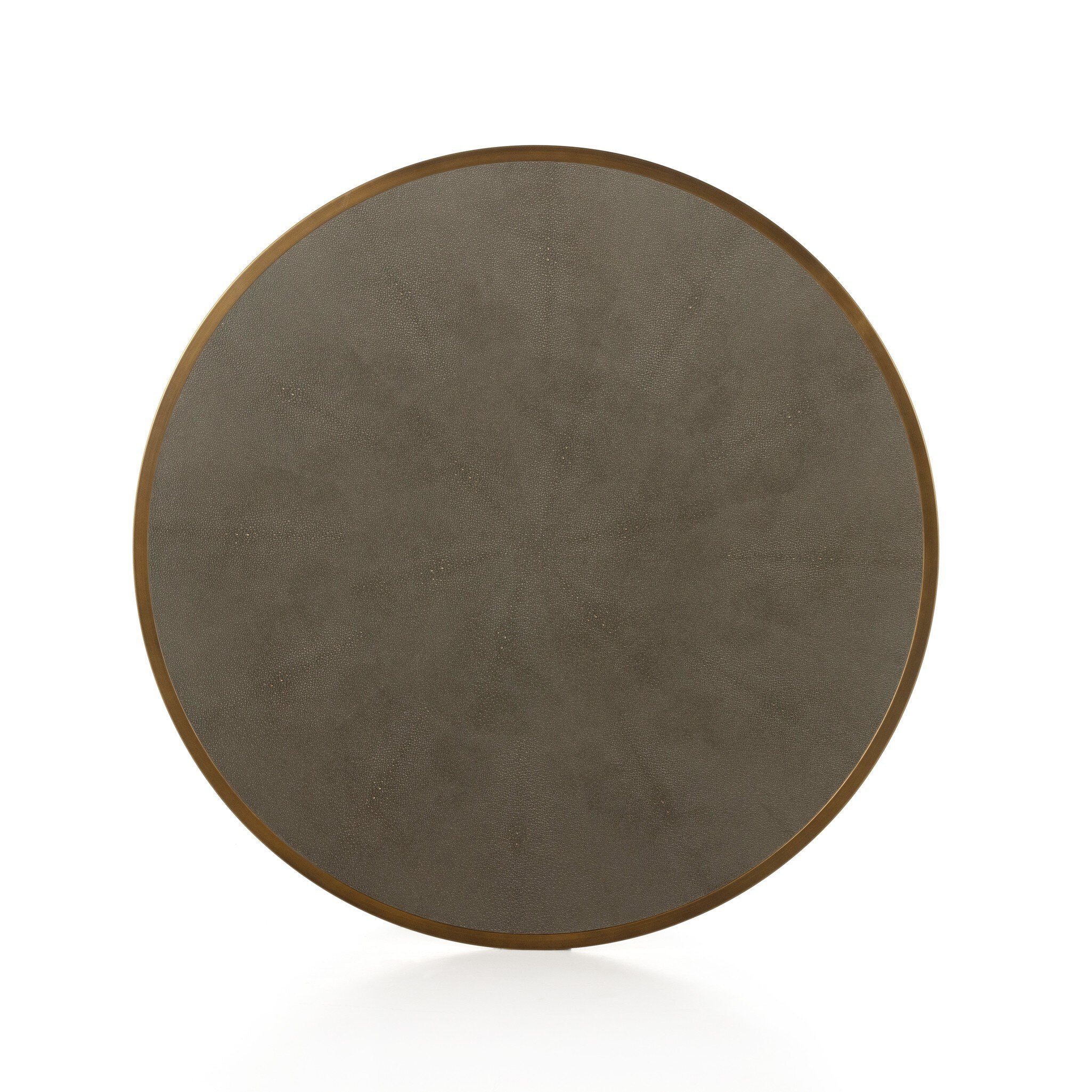 Four Hands Shagreen Nesting Coffee Table — Antique Brass-Grey Shagreen