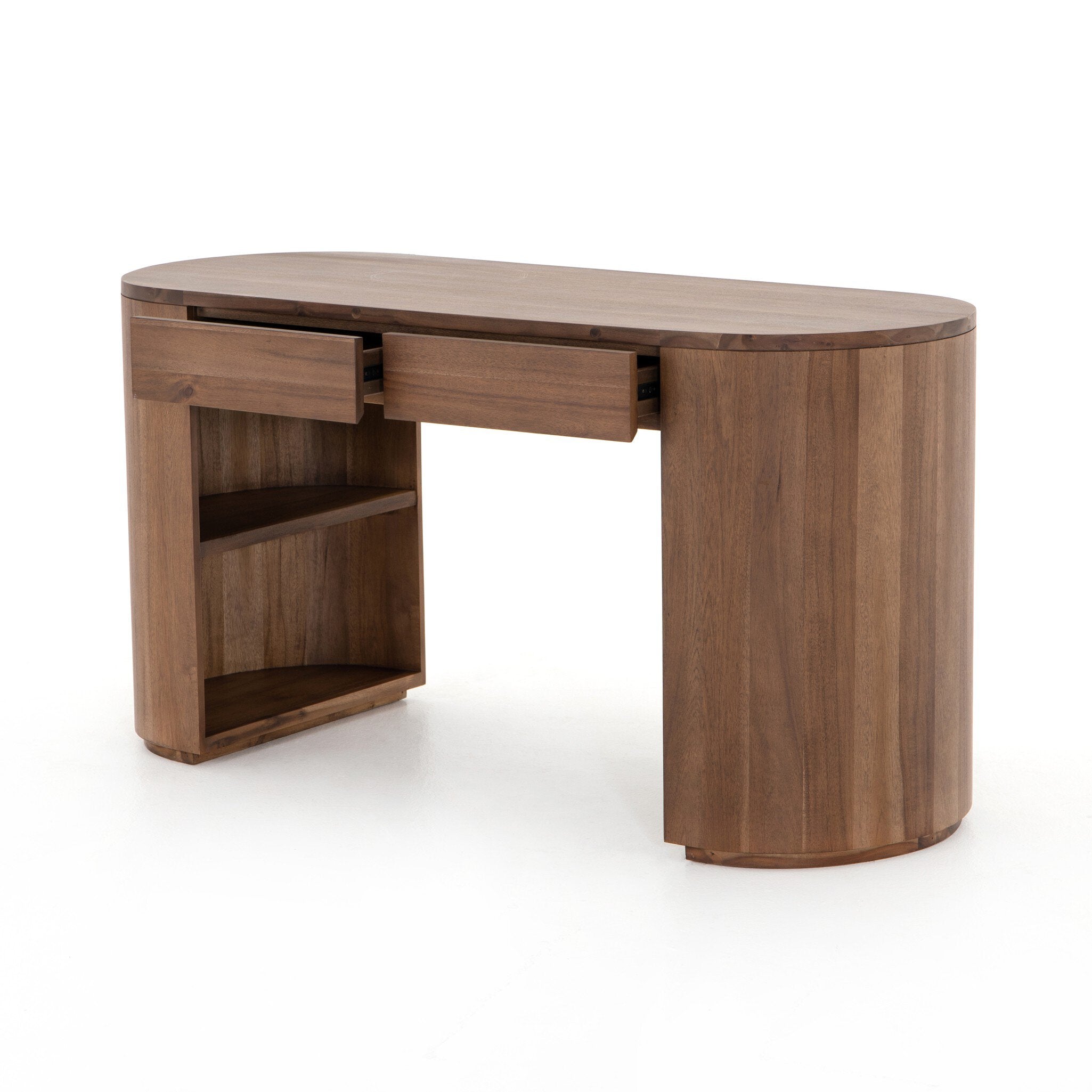Four Hands Pilar Desk — Caramel Brown Veneer-Caramel Brown