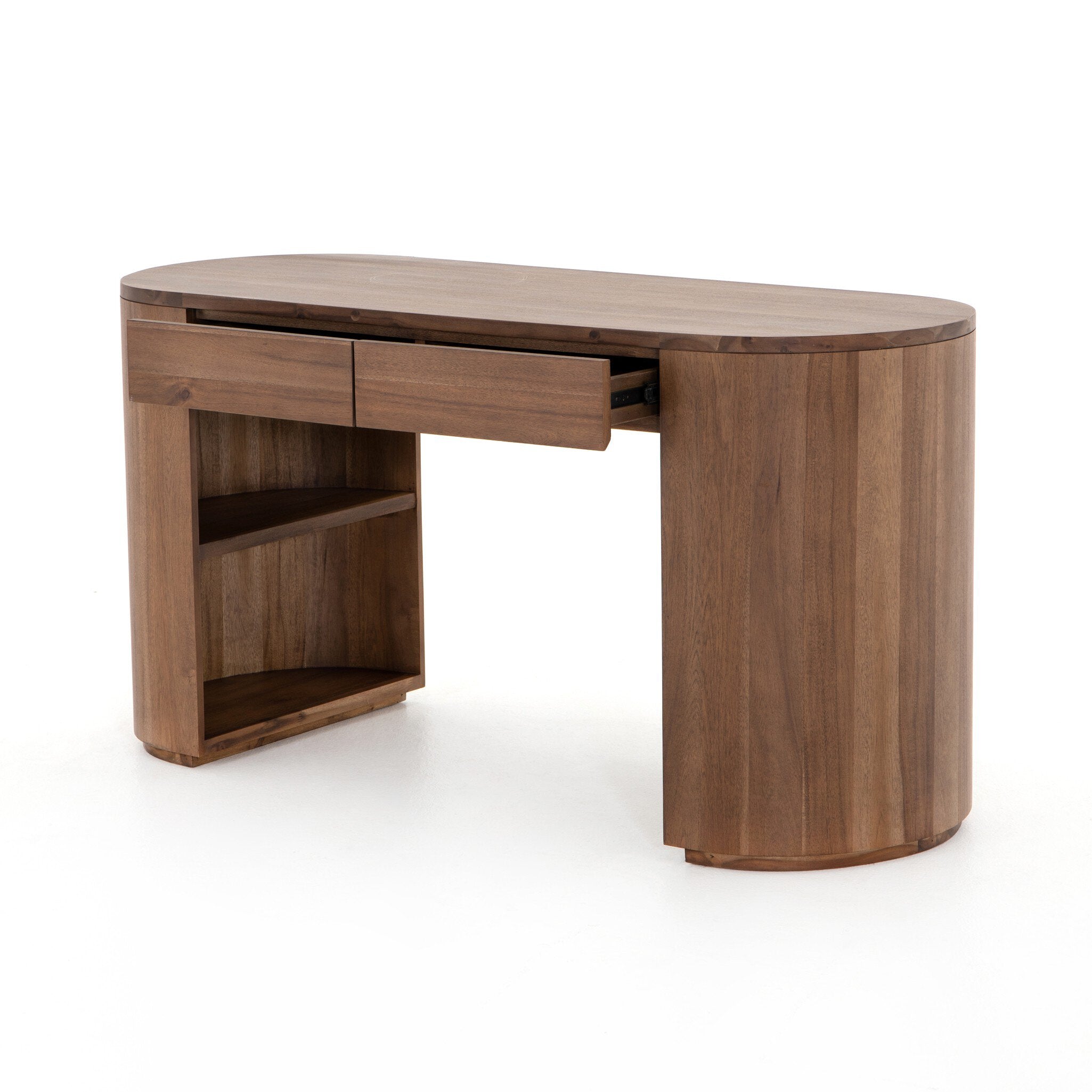 Four Hands Pilar Desk — Caramel Brown Veneer-Caramel Brown