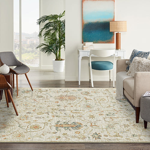 LR Home Vintage Rug — Ivory